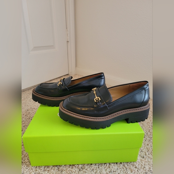 NWT New In Box Sam Edelman Women's Size 7.5 Laurs Platform Lug Sole Black Loafer - Picture 4 of 9